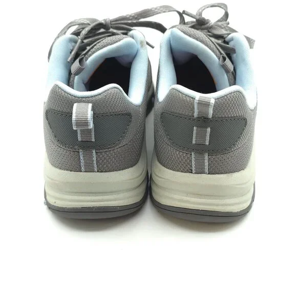 Skechers Air-Cooled Memory Foam Gray Lace-Up Steel Toe Sneakers - Picture 3 of 9